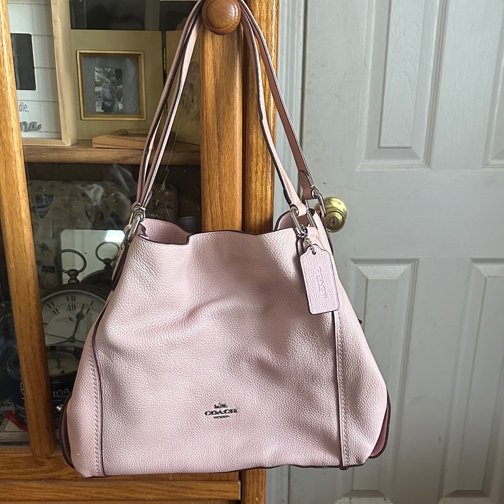 Coach Light Pink Leather Shoulder Bag